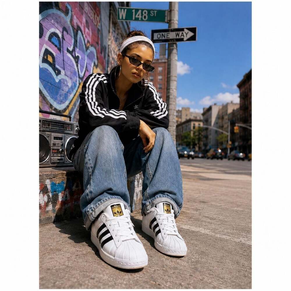 Adidas Superstar C77124 White Black Shell Toe Sneakers